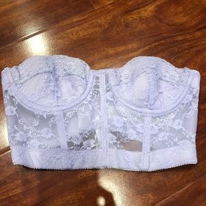 Crop lace bustier top